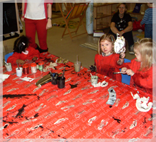 Kids enjoying painting