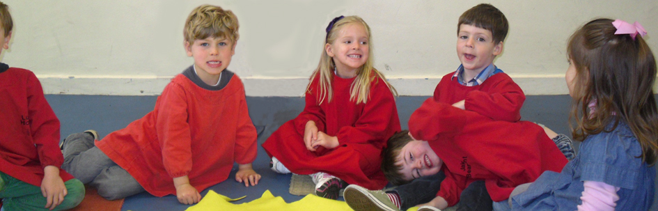 Group of children playing in the classroom